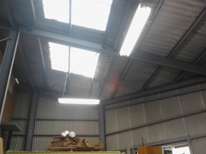 倉庫新規照明配線設置工事