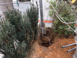 2018/9/18 家庭引込用ポール建て替え工事